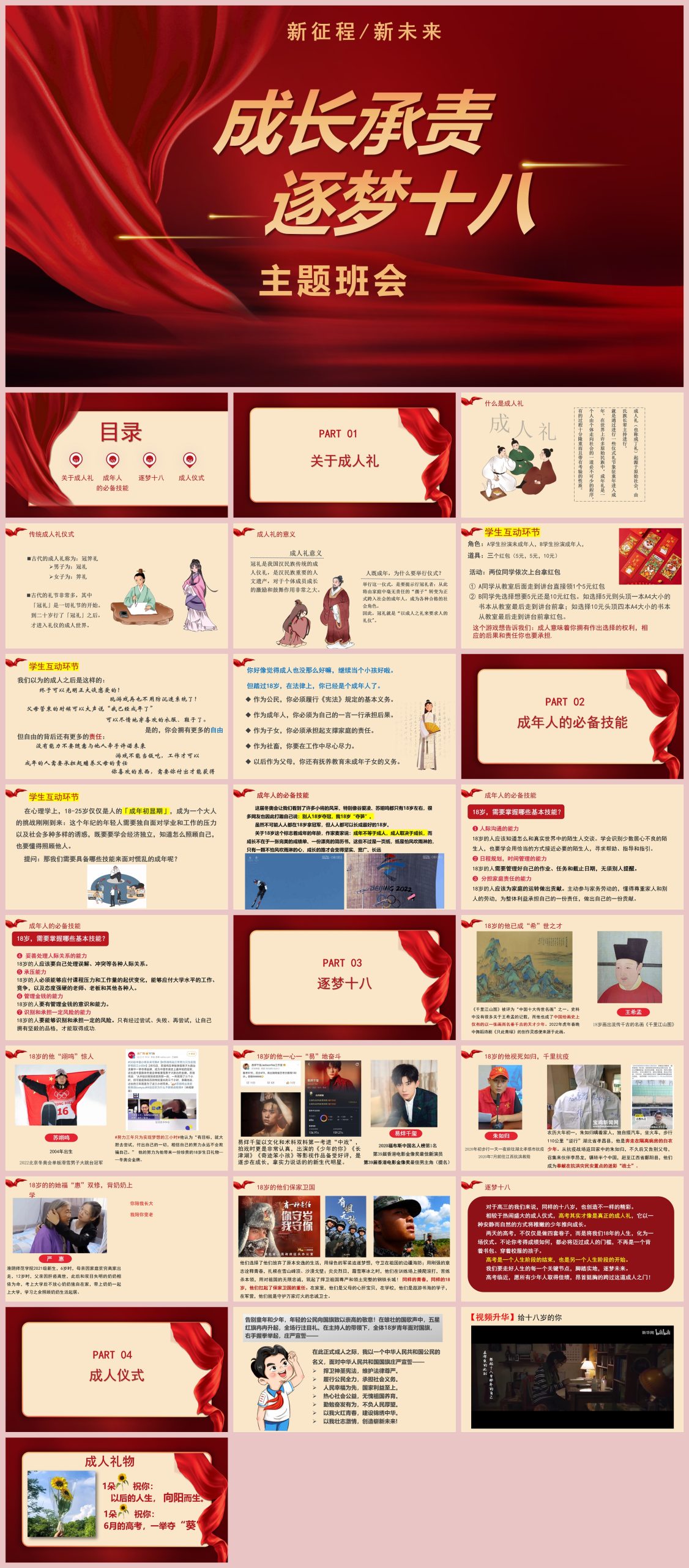 图片[1]-《成长承责，逐梦十八》高中生成人礼主题班会PPT26页-彤彤教务资料网