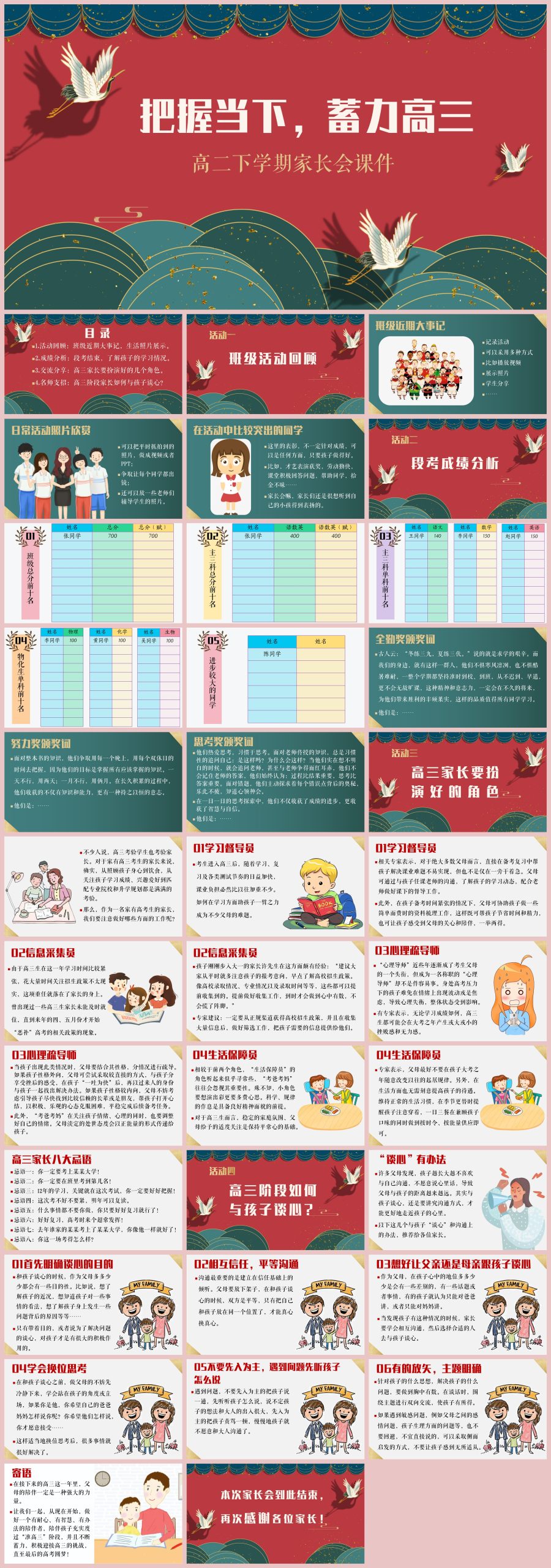 图片[1]-【高二家长会】《把握当下蓄力高三》高二下学期期中家长会36页PPT-彤彤教务资料网