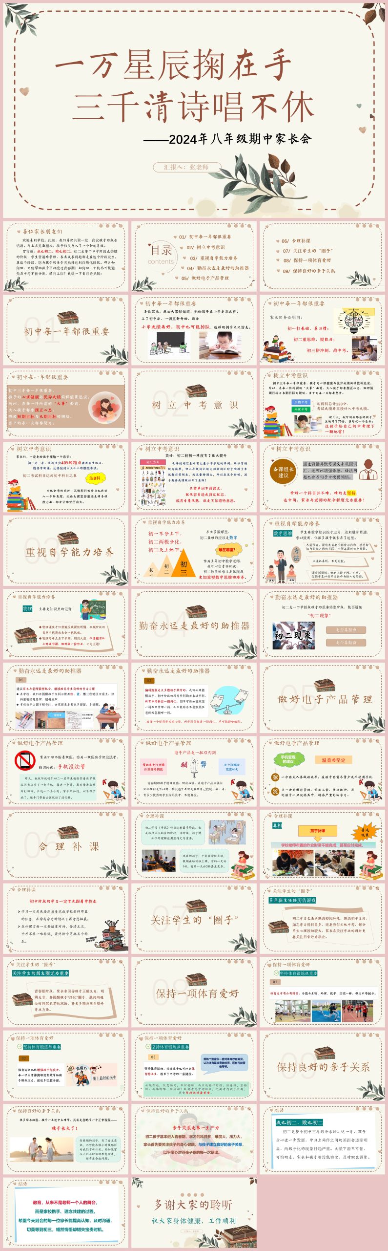 图片[1]-一万星辰掬在手 三千清诗唱不休-八年级期中家长会含讲稿42页PPT-彤彤教务资料网