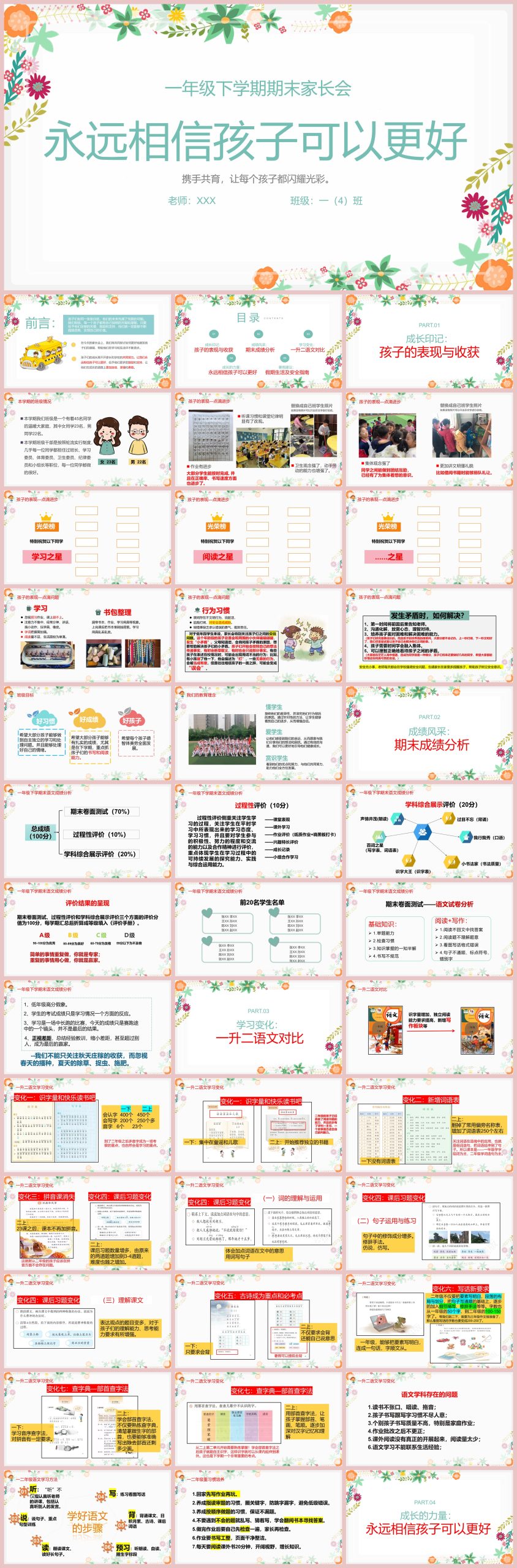 图片[1]-一年级下语文【永远相信孩子可以更好】期末家长会“含讲稿”-彤彤教务资料网