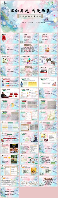 图片[1]-三年级下语文【双向奔赴，为爱而来】期中家长会：含讲稿-彤彤教务资料网