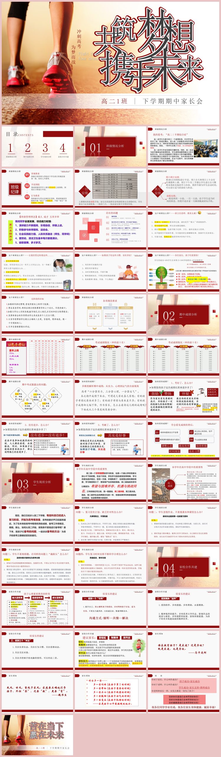 图片[1]-共筑梦想，携手未来-高二期中家长会含讲稿44页PPT-彤彤教务资料网