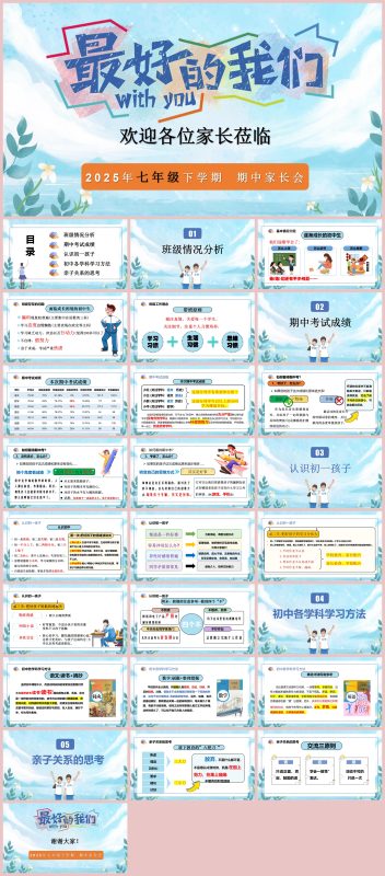 图片[1]-初一七年级期中家长会PPT课件-最好的我们26页PPT-彤彤教务资料网