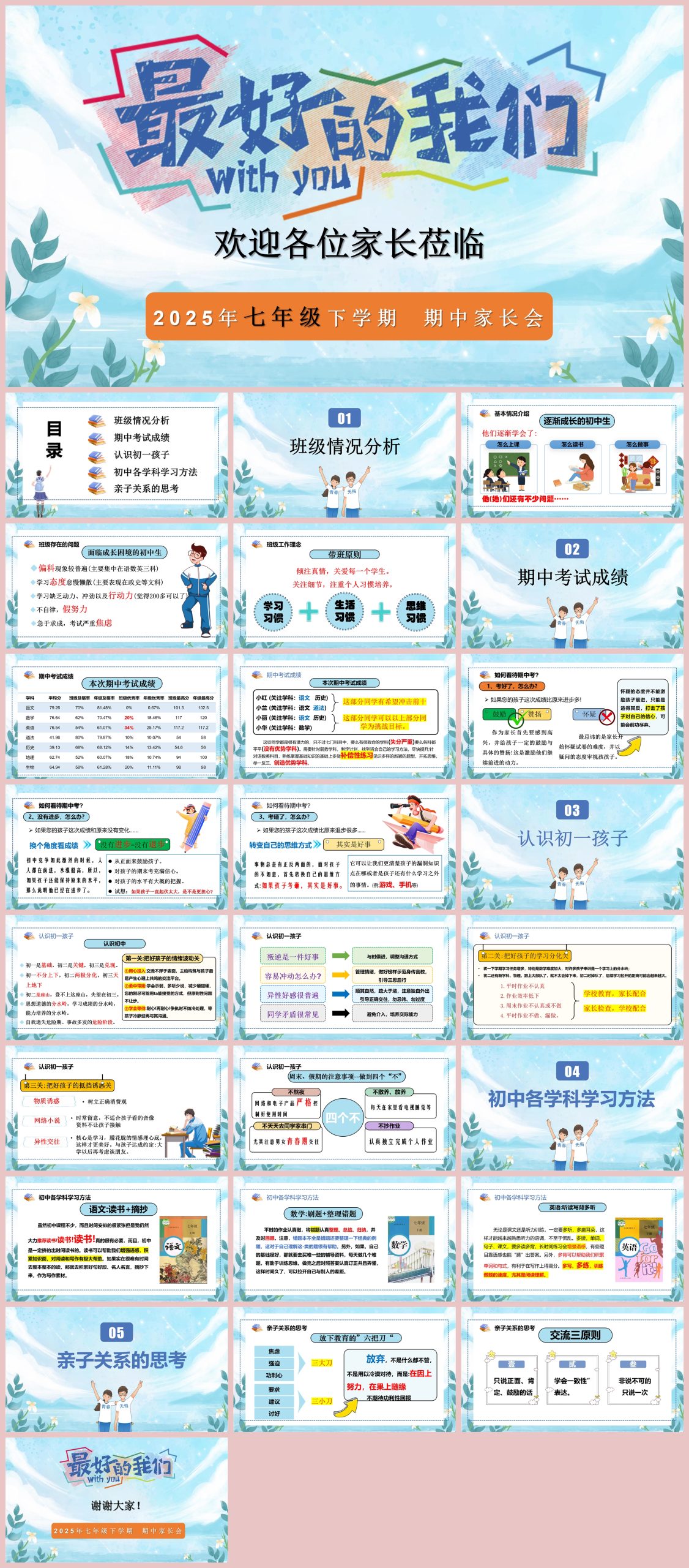图片[1]-初一七年级期中家长会PPT课件-最好的我们26页PPT-彤彤教务资料网