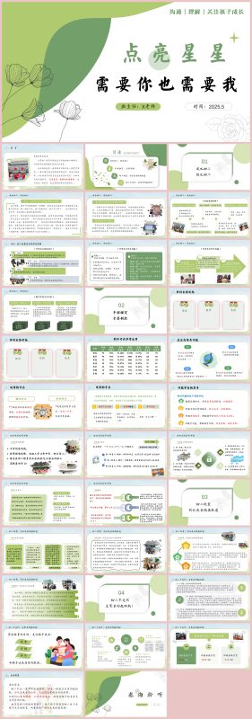图片[1]-初二期中家长会《点亮星星》“含讲稿”36页PPT-彤彤教务资料网