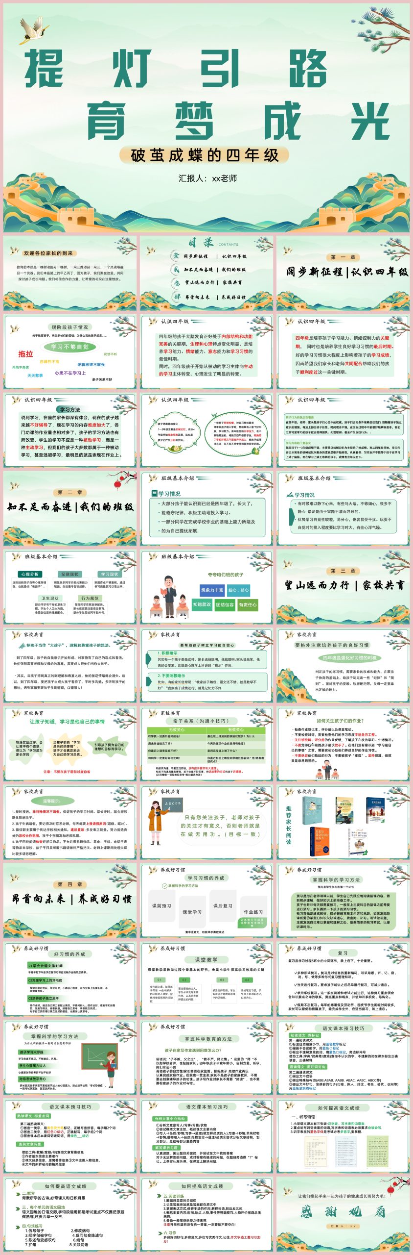 图片[1]-四年级下期中家长会 提灯引路 育梦成光：含讲稿-彤彤教务资料网