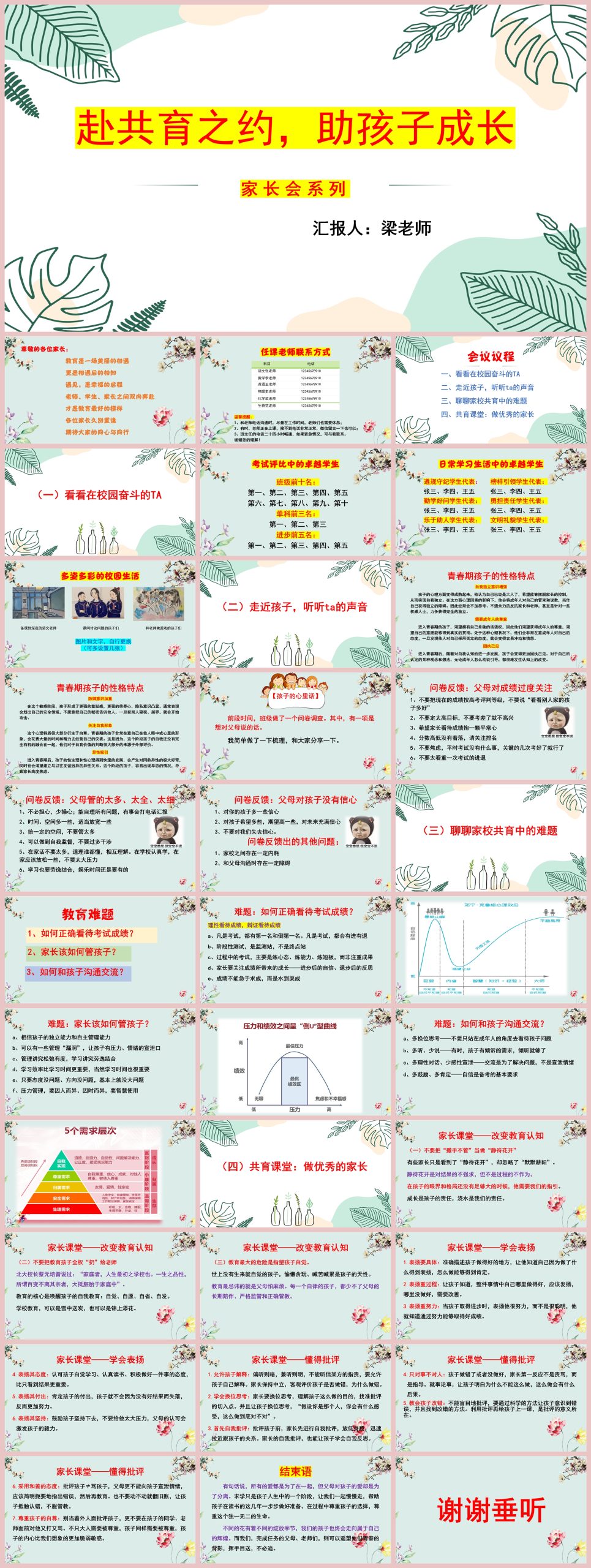 图片[1]-赴共育之约，助孩子成长-小学家长会34页PPT-彤彤教务资料网