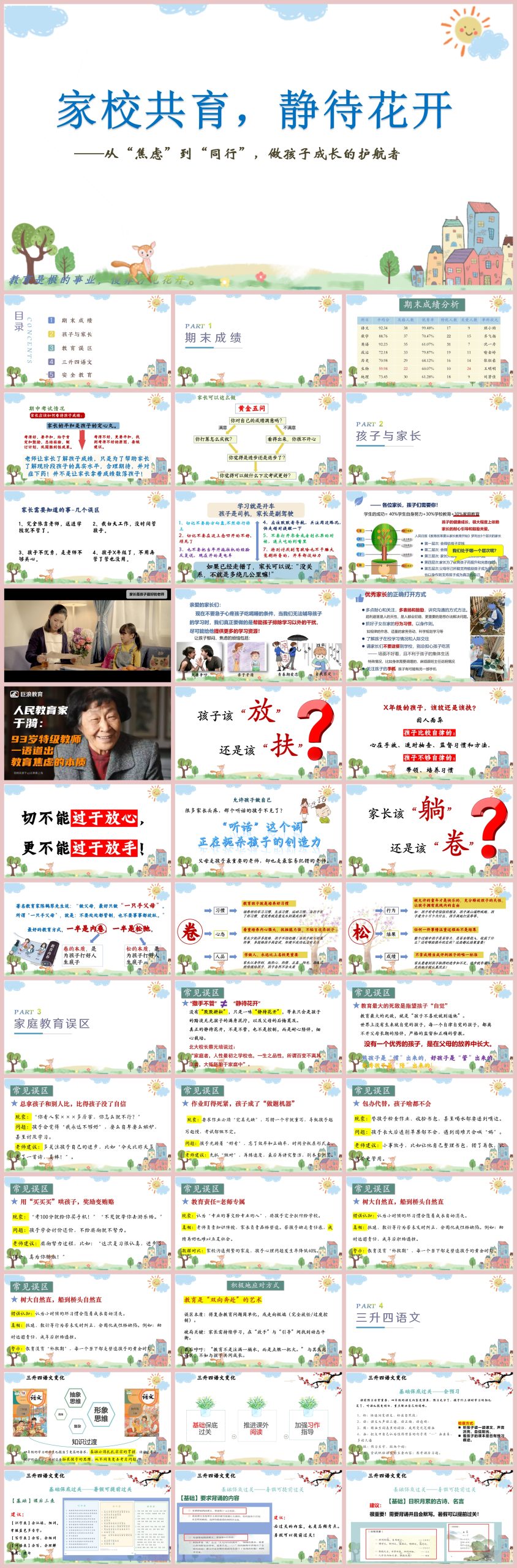 图片[1]-三年级下（三升四）期末语文家长会含讲稿-彤彤教务资料网
