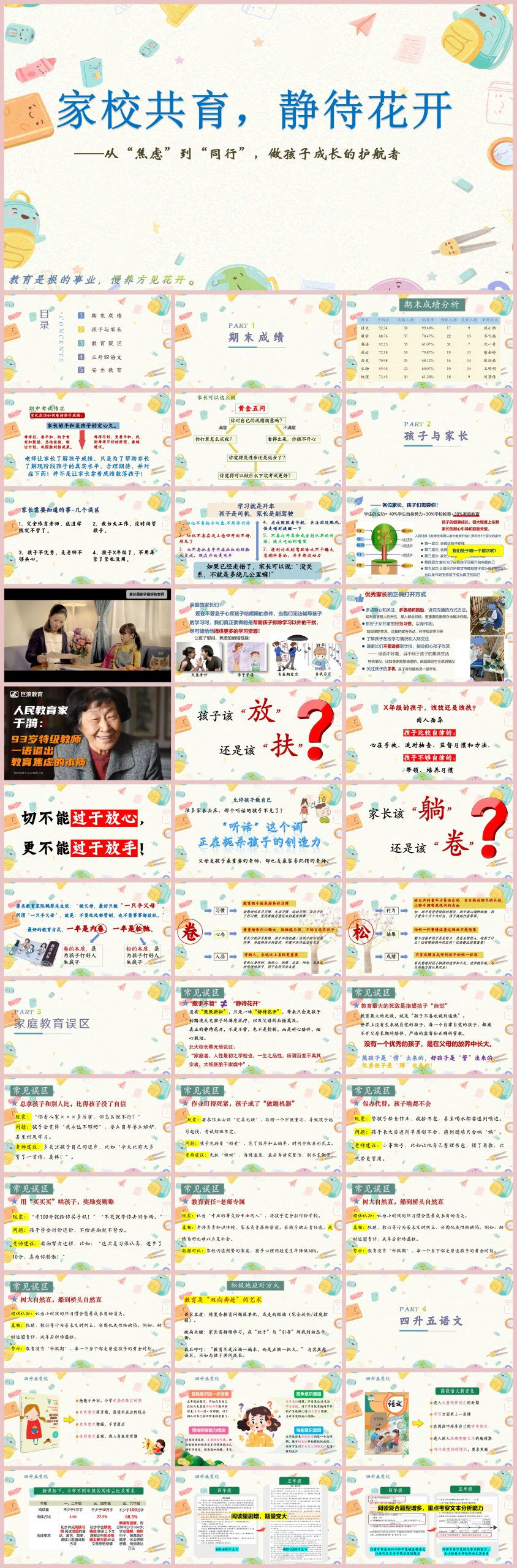 图片[1]-四年级下（四升五）期末语文家长会含讲稿-彤彤教务资料网